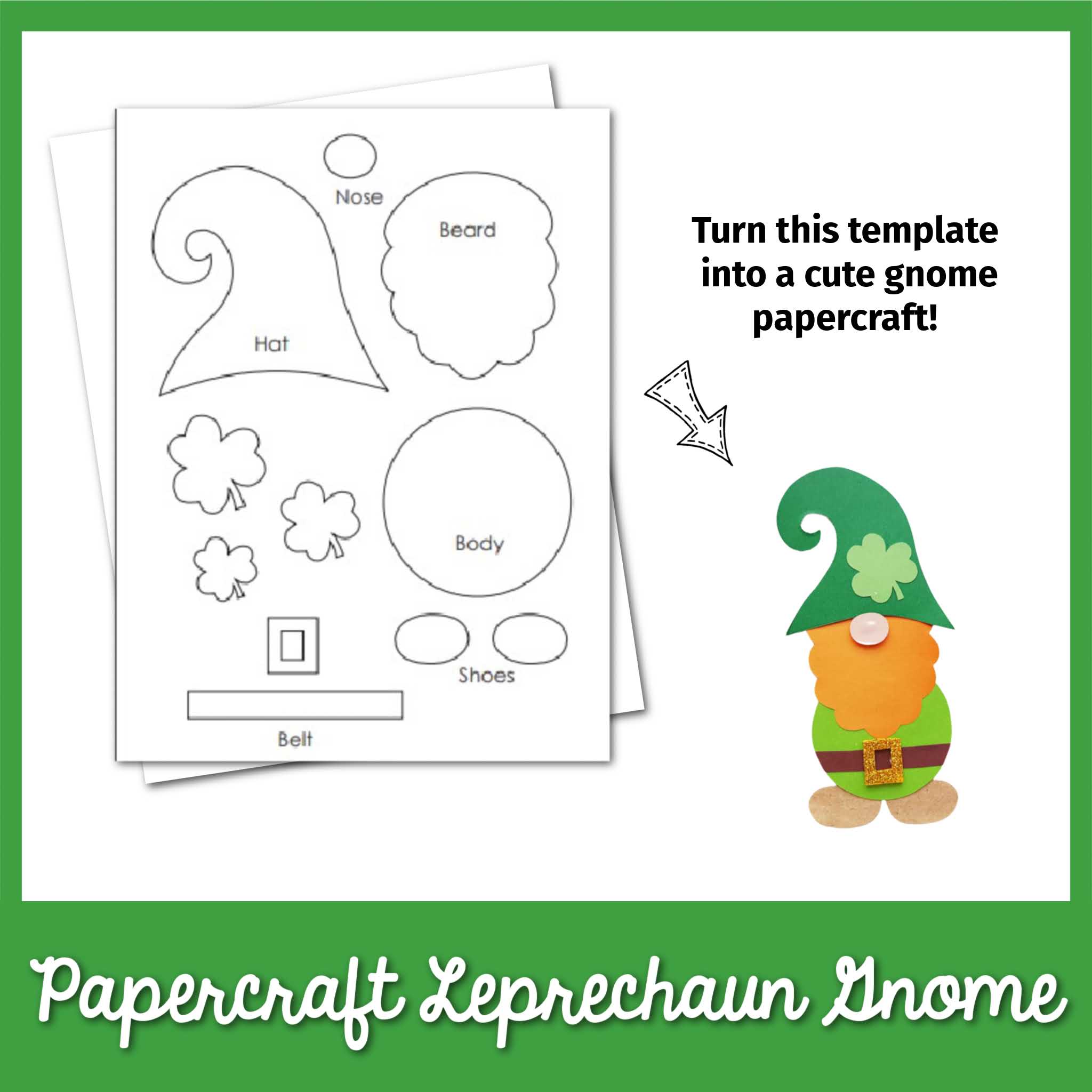 Leprechaun Gnome Papercraft